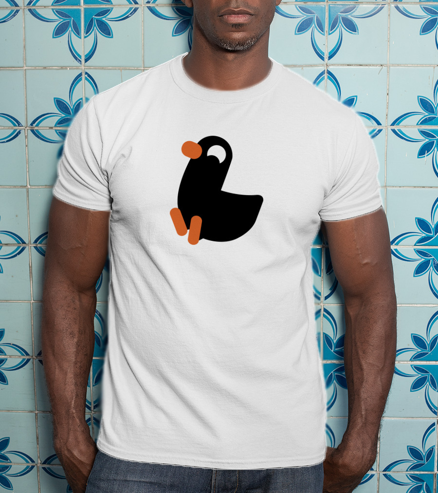 Kurzgesagt Merch Duck Iconic Black And Orange T-Shirt