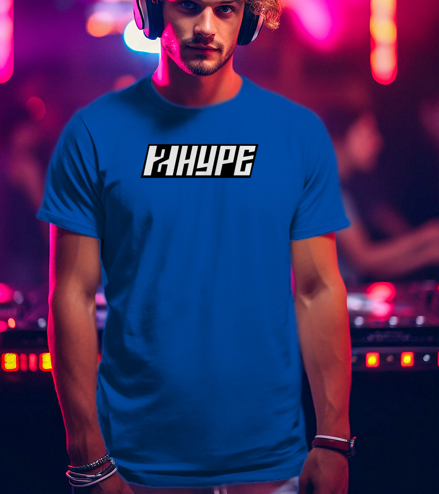 2Hype Logo 2Hype Merch Blue Background T-Shirt