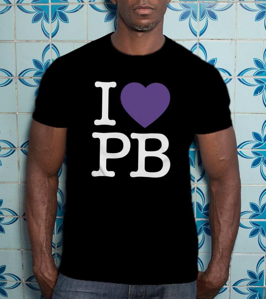 I Love PB Pierre Bourne Merch Purple Heart T-Shirt