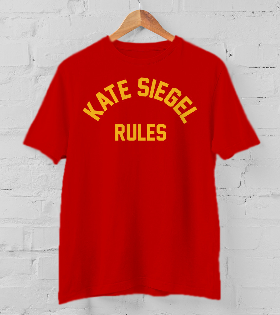 KATE SIEGEL RULES Text T-Shirt