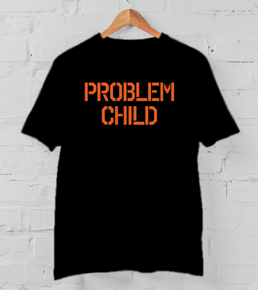 Jake Paul Problem Child Bold Orange Text Merch T-Shirt