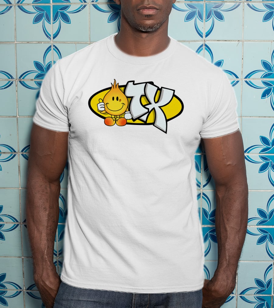 Ohgeesy Merch Geezy Industreetz Orange TX Logo Smiley Face T-Shirt