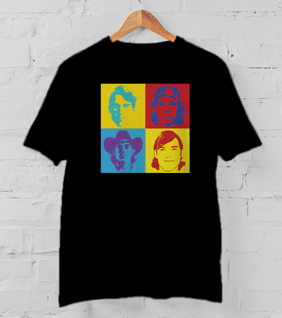 Danny Duncan Merch Pop Art Style 4 Faces Black T-Shirt