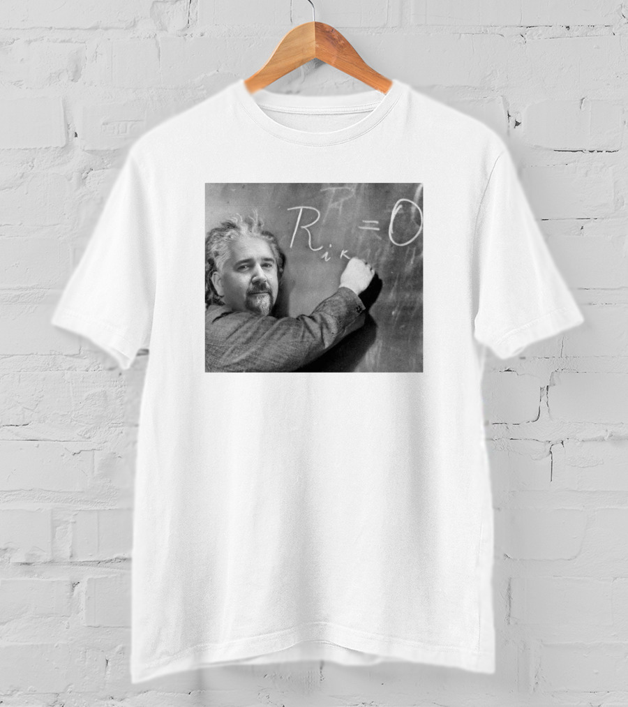 Guy Fieri Merch Guy-Nstein R Equals Zero Equation Chalkboard Image T-Shirt