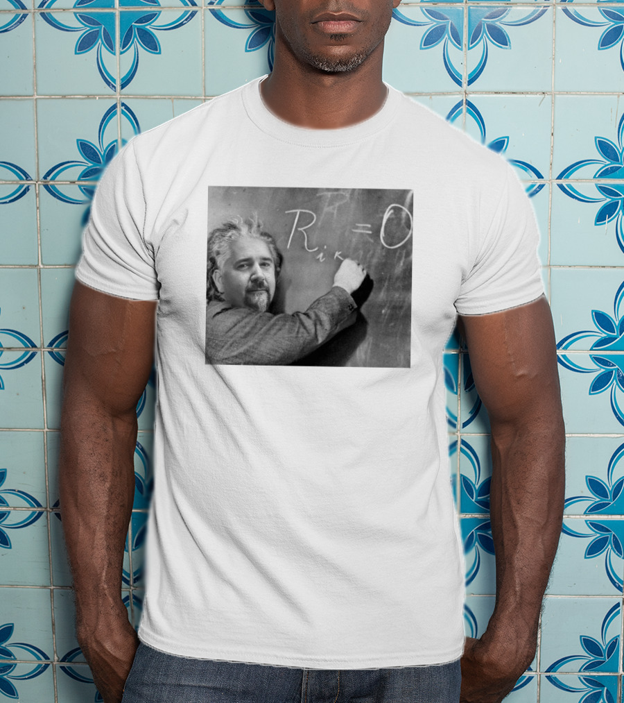 Guy Fieri Merch Guy-Nstein R Equals Zero Equation Chalkboard Image T-Shirt