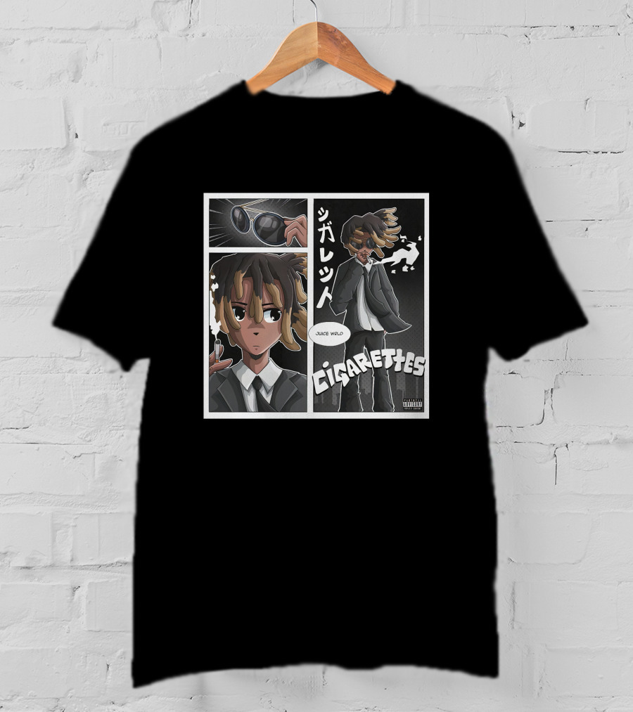 Juice Wrld Cigarettes 999 Club Manga Style Comic Panel T-Shirt