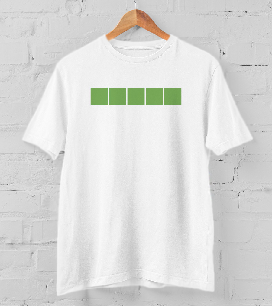 Word Up Green Squares Fanjoy Merch White T-Shirt