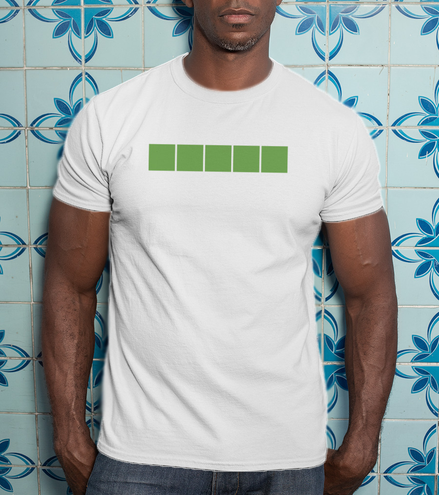 Word Up Green Squares Fanjoy Merch White T-Shirt