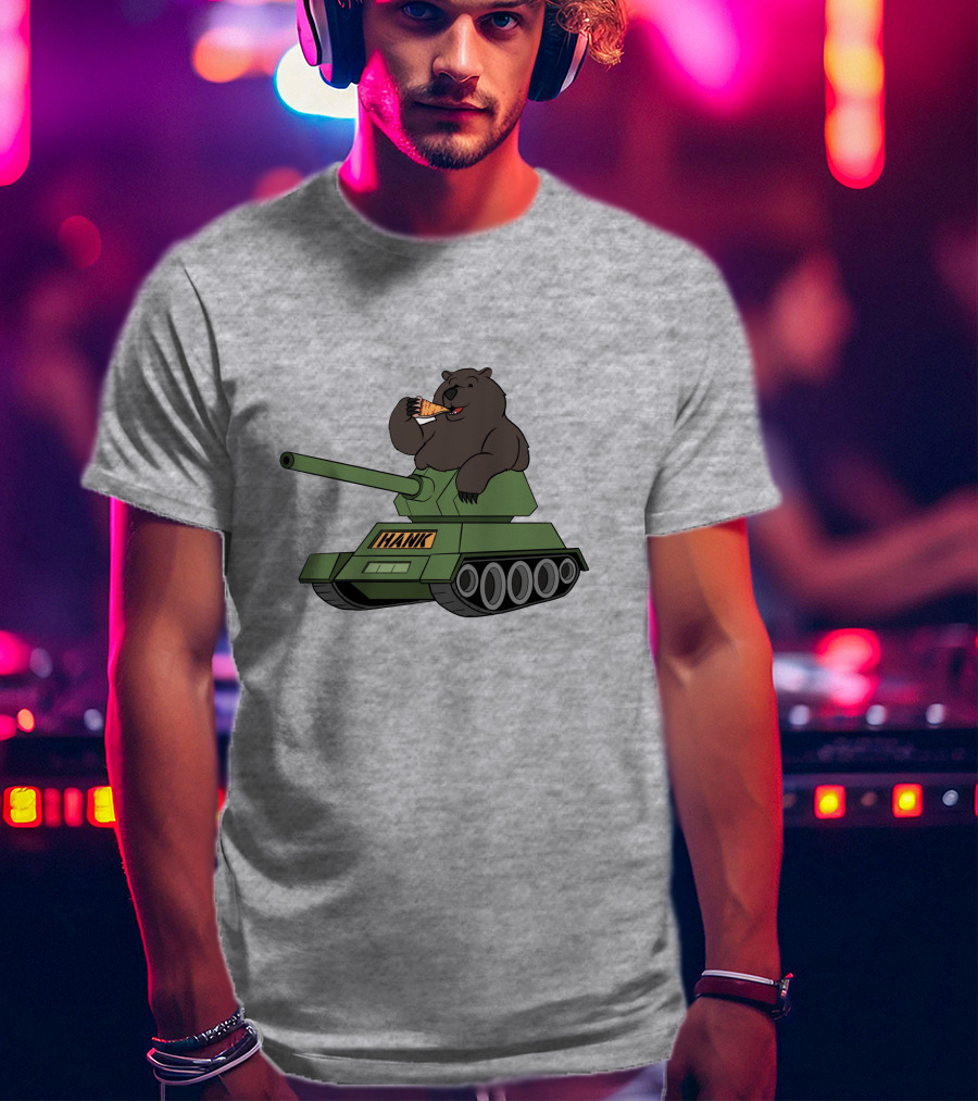 Pardon My Take Hank The Tank Bear Pizza Tank Big Cat T-Shirt