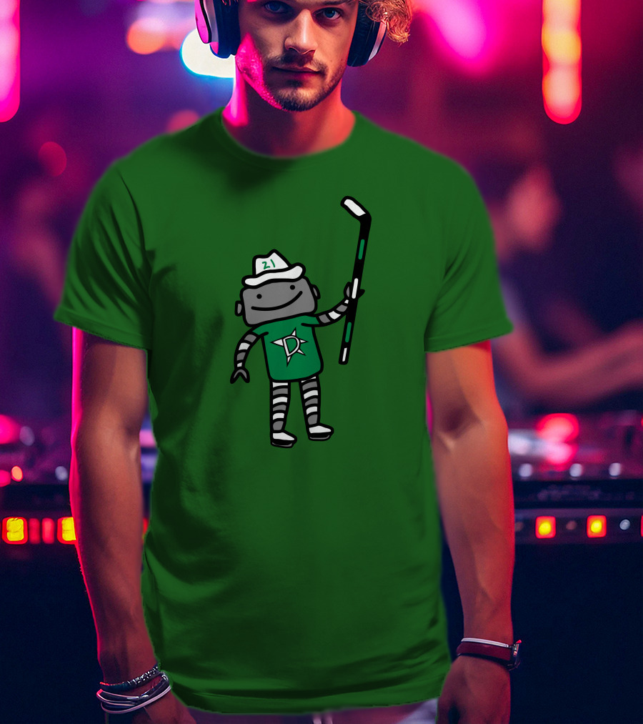 Jason Robertson Dallas Stars Texas Robo Hockey 21 T-Shirt