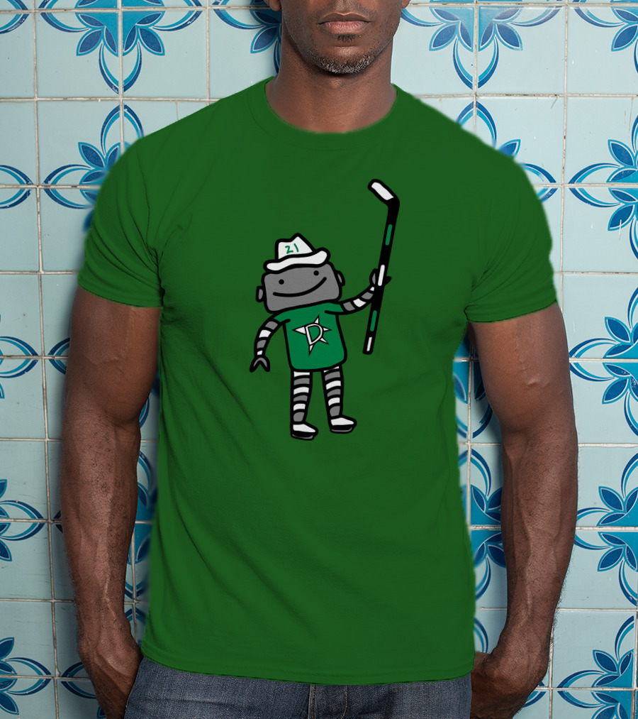 Jason Robertson Dallas Stars Texas Robo Hockey 21 T-Shirt