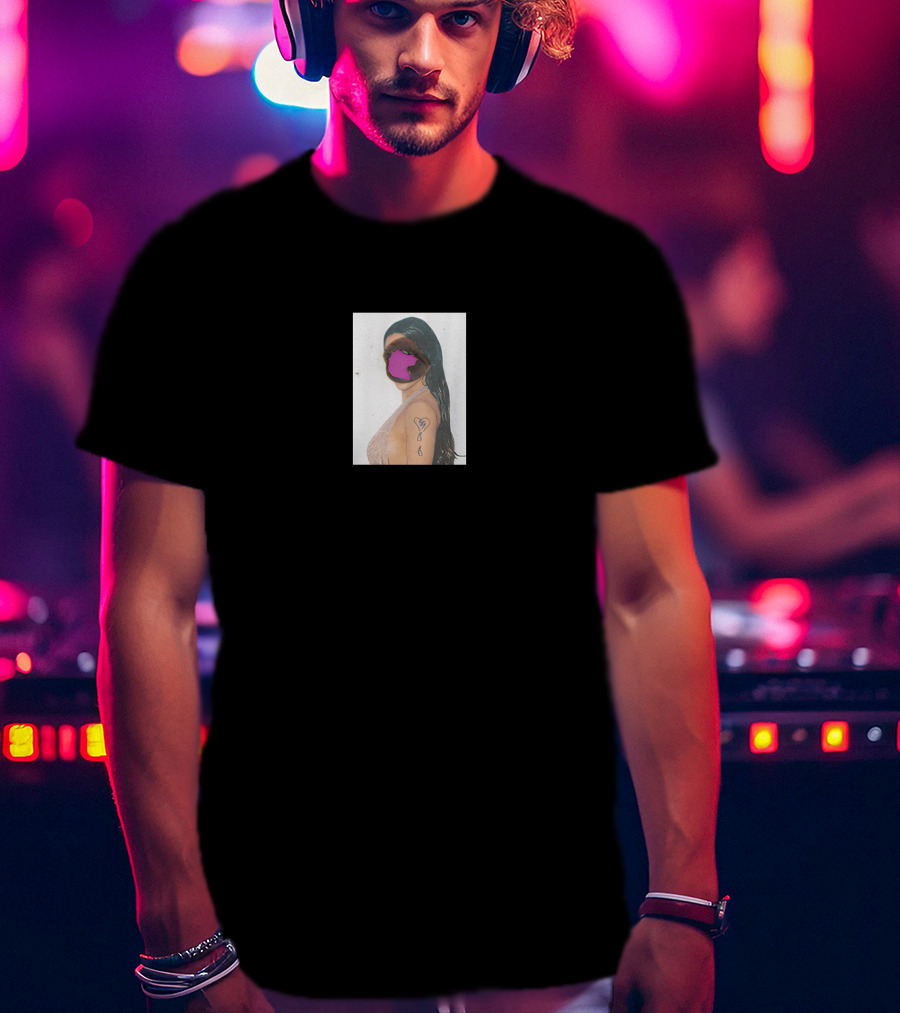 Rosalia Merch La Fama R Teardrop Tattoo And Purple Mask T-Shirt
