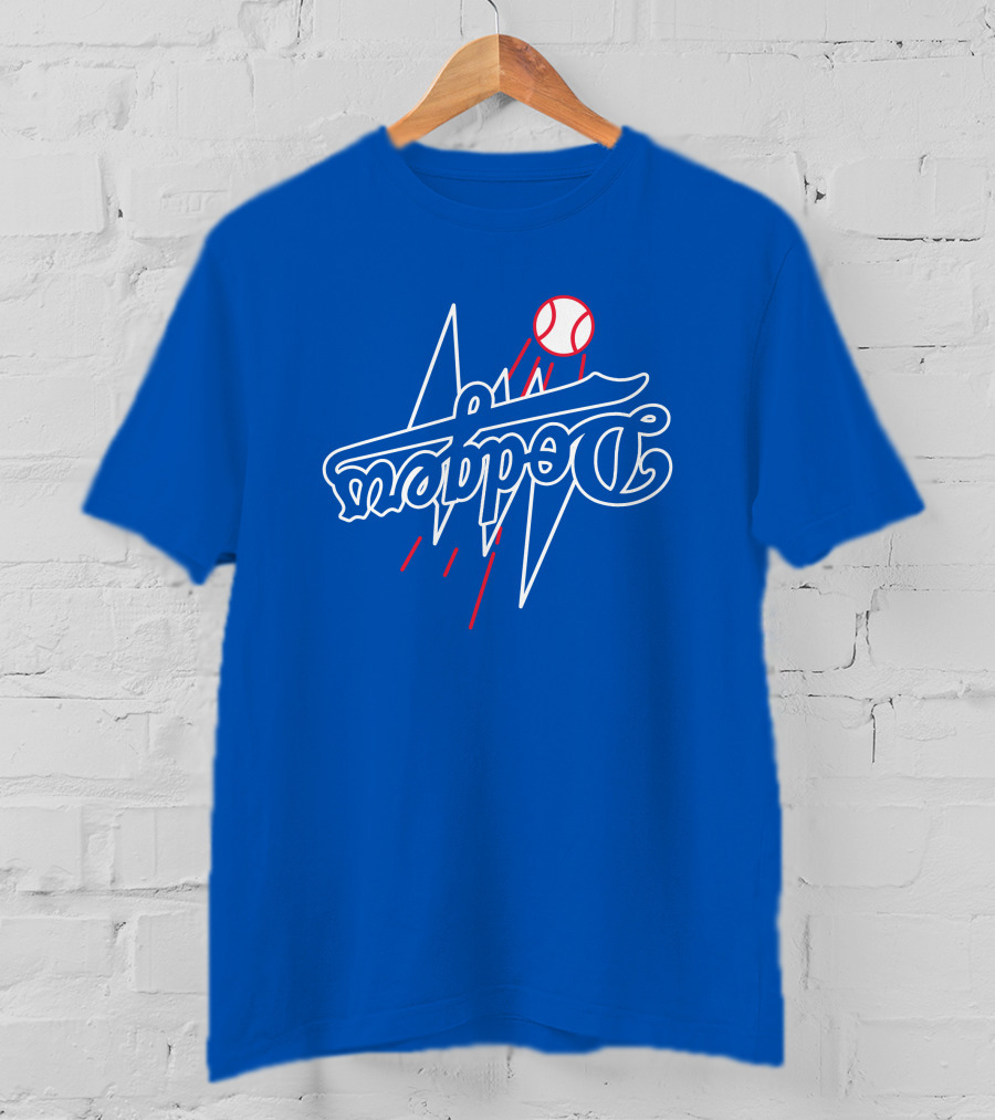 GoldenKnightGFX Dodgers Bolt Baseball T-Shirt