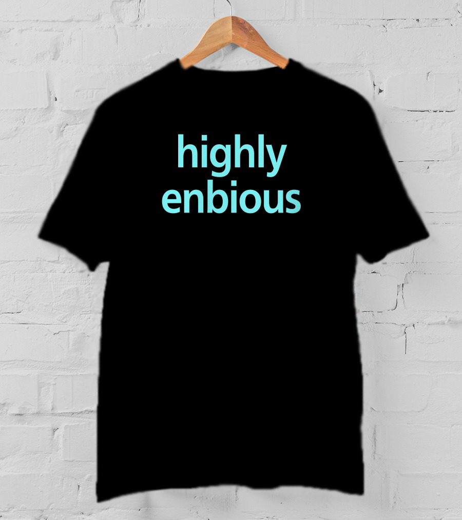 Highly Enbious Mx. Amanda Jetté Knox Blue Text T-Shirt