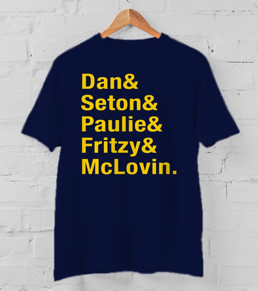 Dan Seton Paulie Fritzy McLovin Dan Patrick Show Crew Members T-Shirt