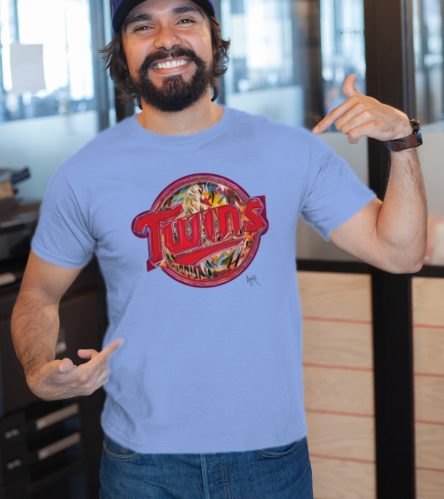 Twins Jimmy Longoria Local Artist Minnesota Baseball T-Shirt