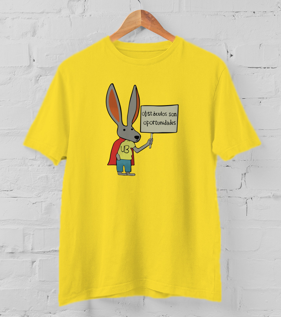 UB Conejo Obstáculos Son Oportunidades Amarillo T-Shirt