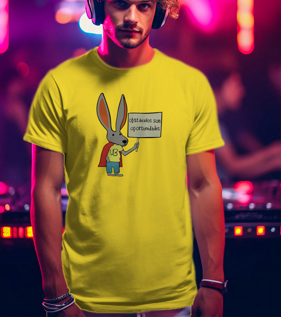 UB Conejo Obstáculos Son Oportunidades Amarillo T-Shirt