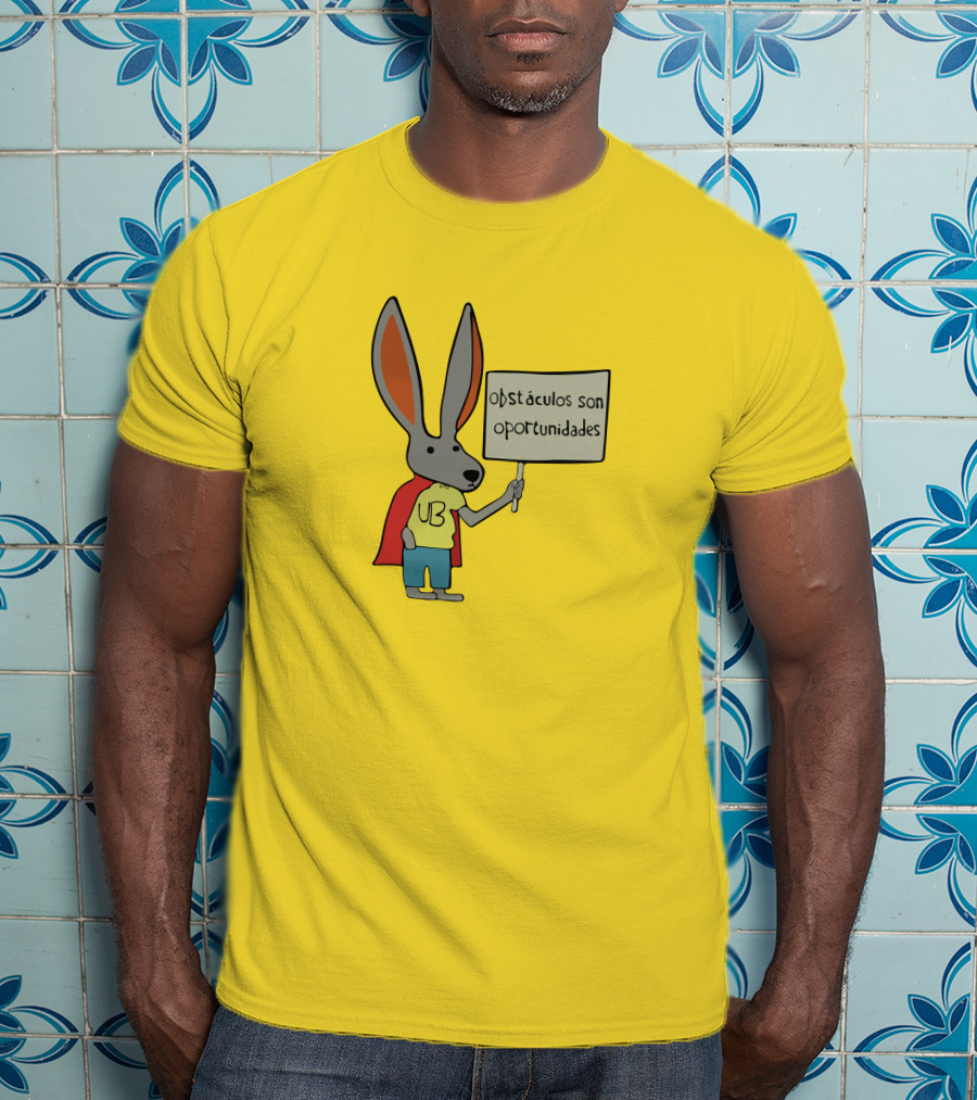 UB Conejo Obstáculos Son Oportunidades Amarillo T-Shirt