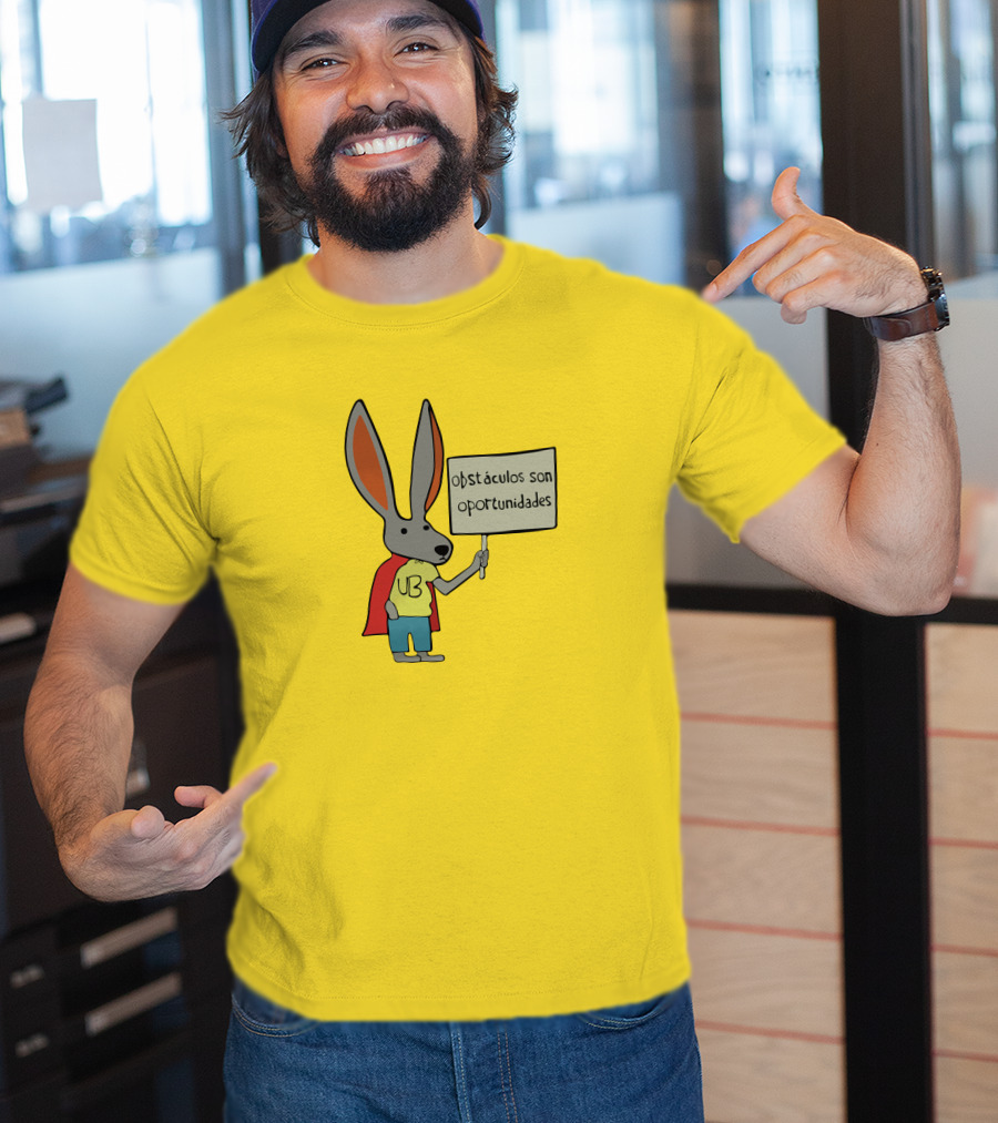 UB Conejo Obstáculos Son Oportunidades Amarillo T-Shirt