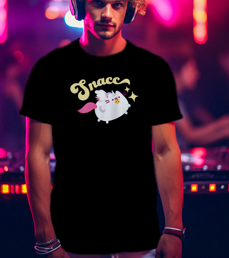 Snacc Super Pusheenicorn Pusheen The Cat With Stars And Wings T-Shirt