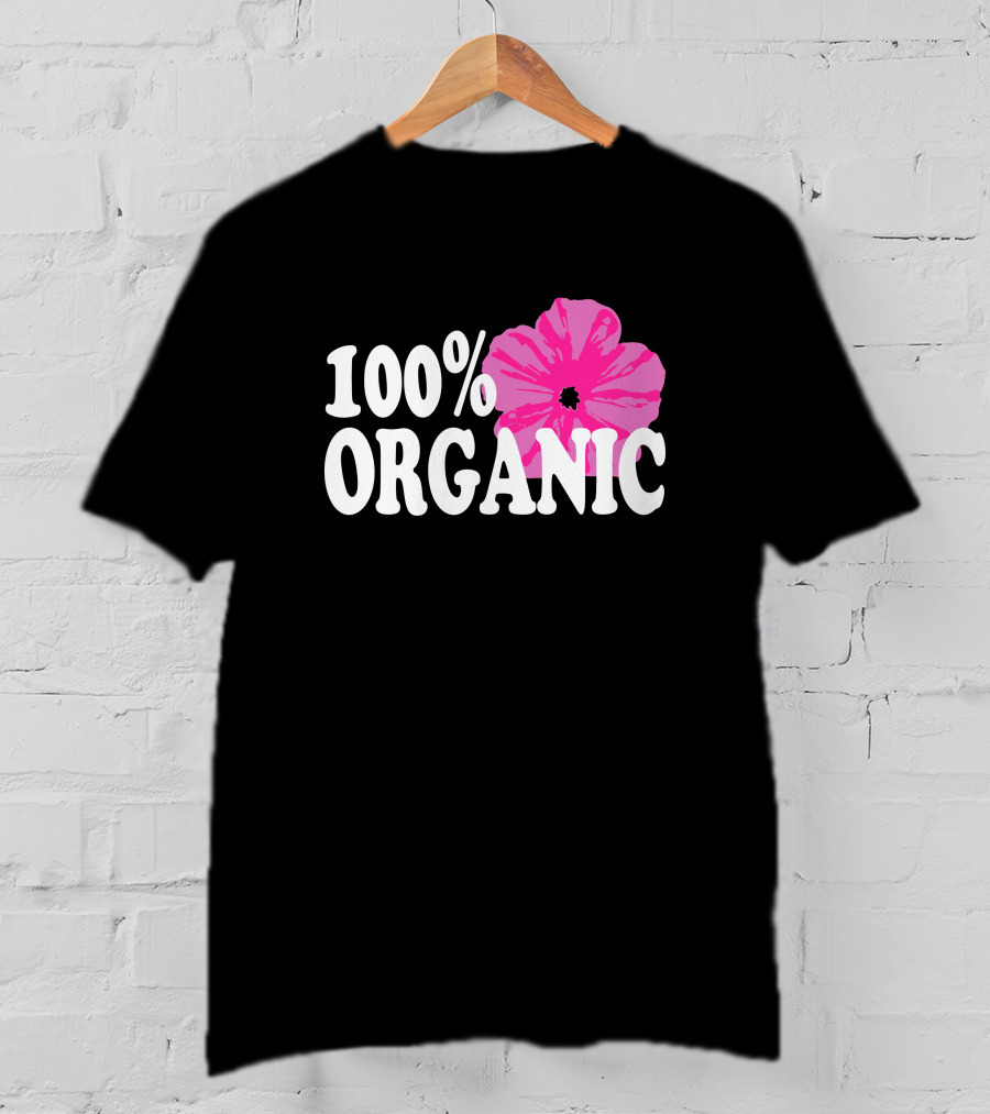 Santea Merch 100% Organic Pink Flower Sannysants T-Shirt