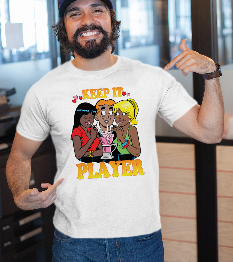 Archie Comics Betty And Veronica Keep It Player Milkshake Scene T-Shirt