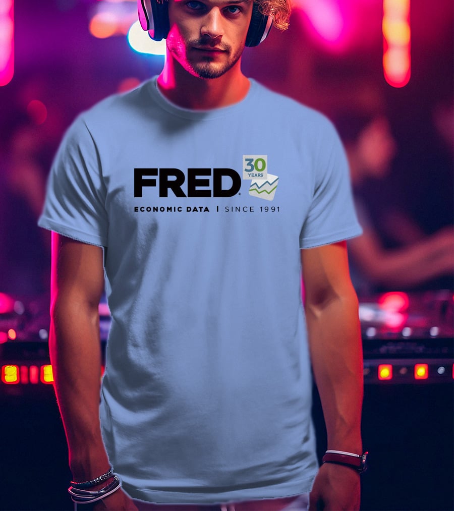 FRED Economic Data 30 Years Since 1991 T-Shirt