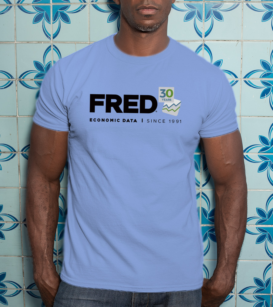 FRED Economic Data 30 Years Since 1991 T-Shirt