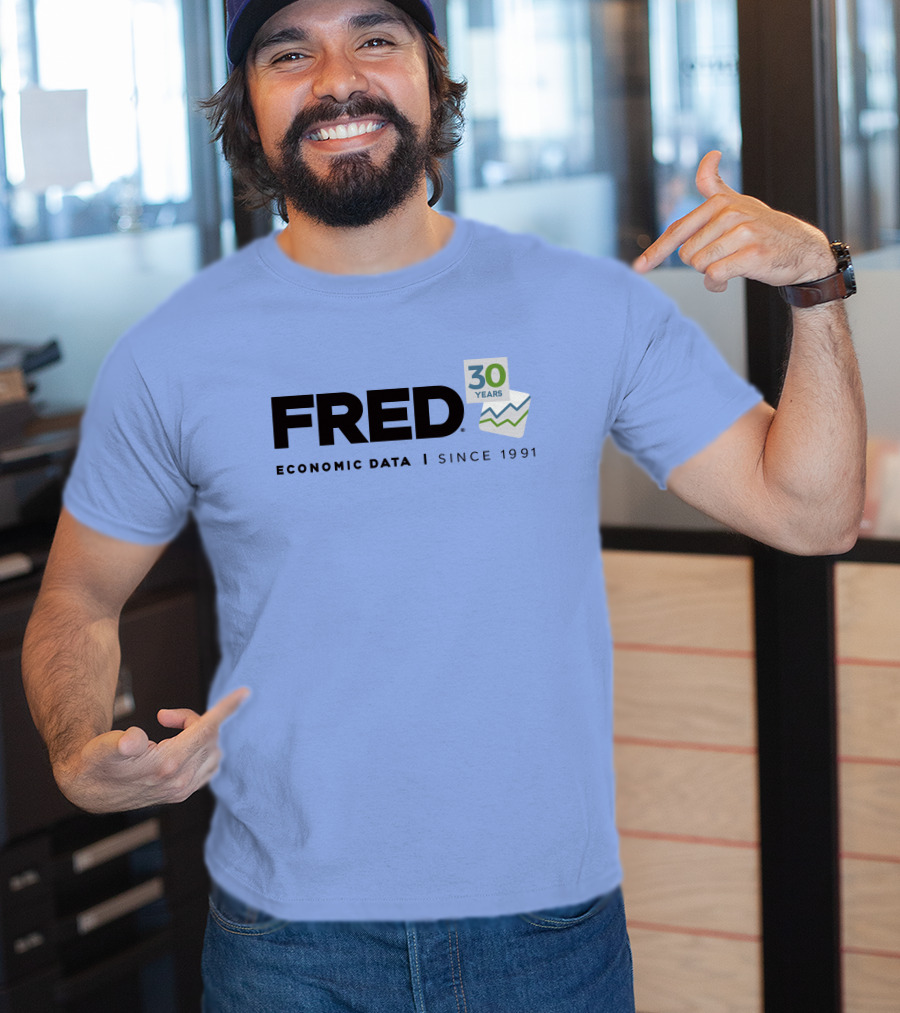 FRED Economic Data 30 Years Since 1991 T-Shirt