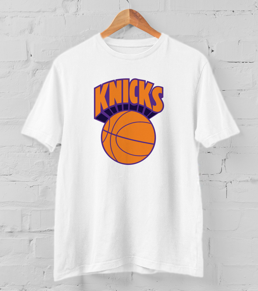 Hannasaurus69 Jimmy D New York Knicks Basketball Text Orange Purple T-Shirt