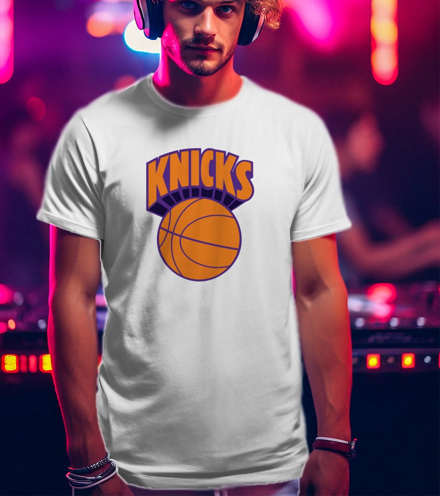 Hannasaurus69 Jimmy D New York Knicks Basketball Text Orange Purple T-Shirt