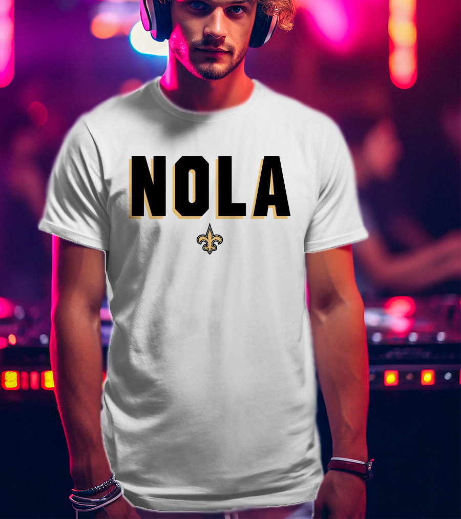 New Orleans Saints NOLA Fleur-de-Lis Verizon Alvin Kamara T-Shirt