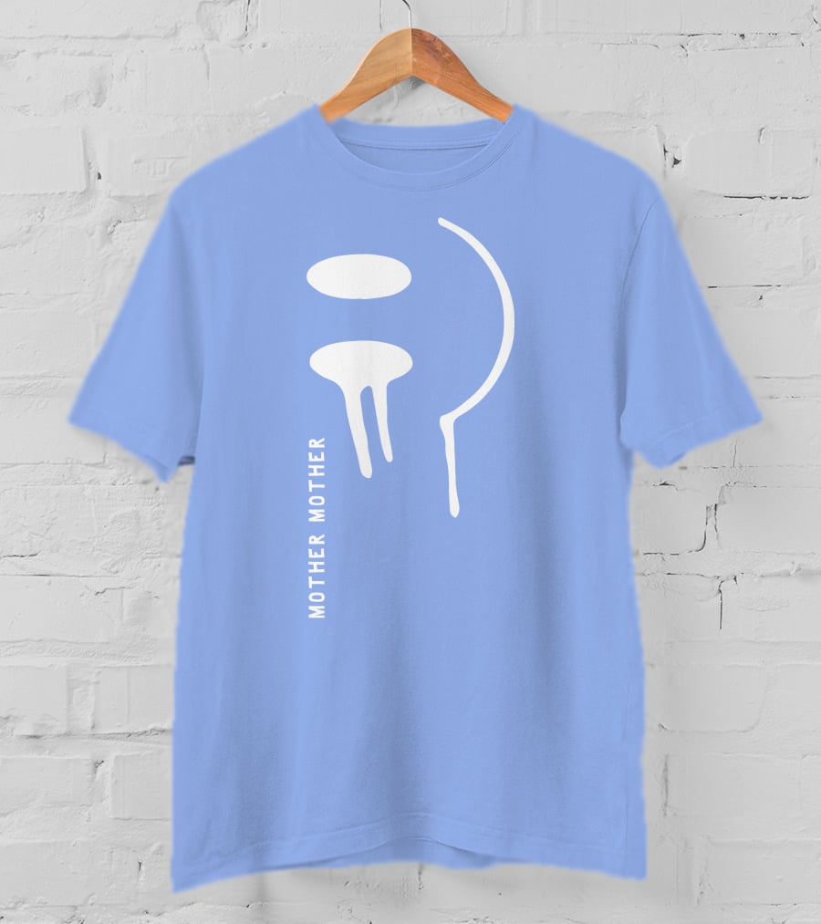 Mother Mother Merch Smiley Dripping Face Blue T-Shirt