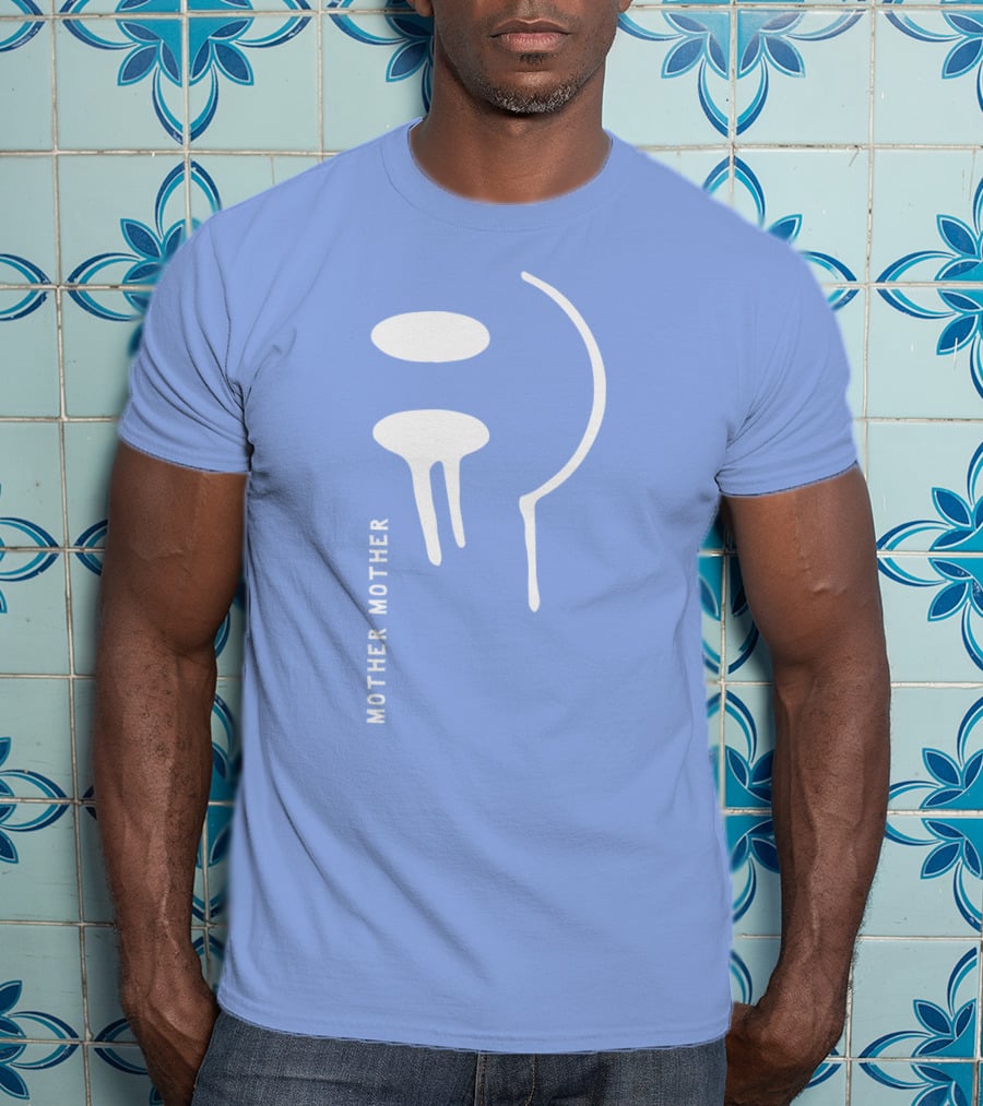 Mother Mother Merch Smiley Dripping Face Blue T-Shirt