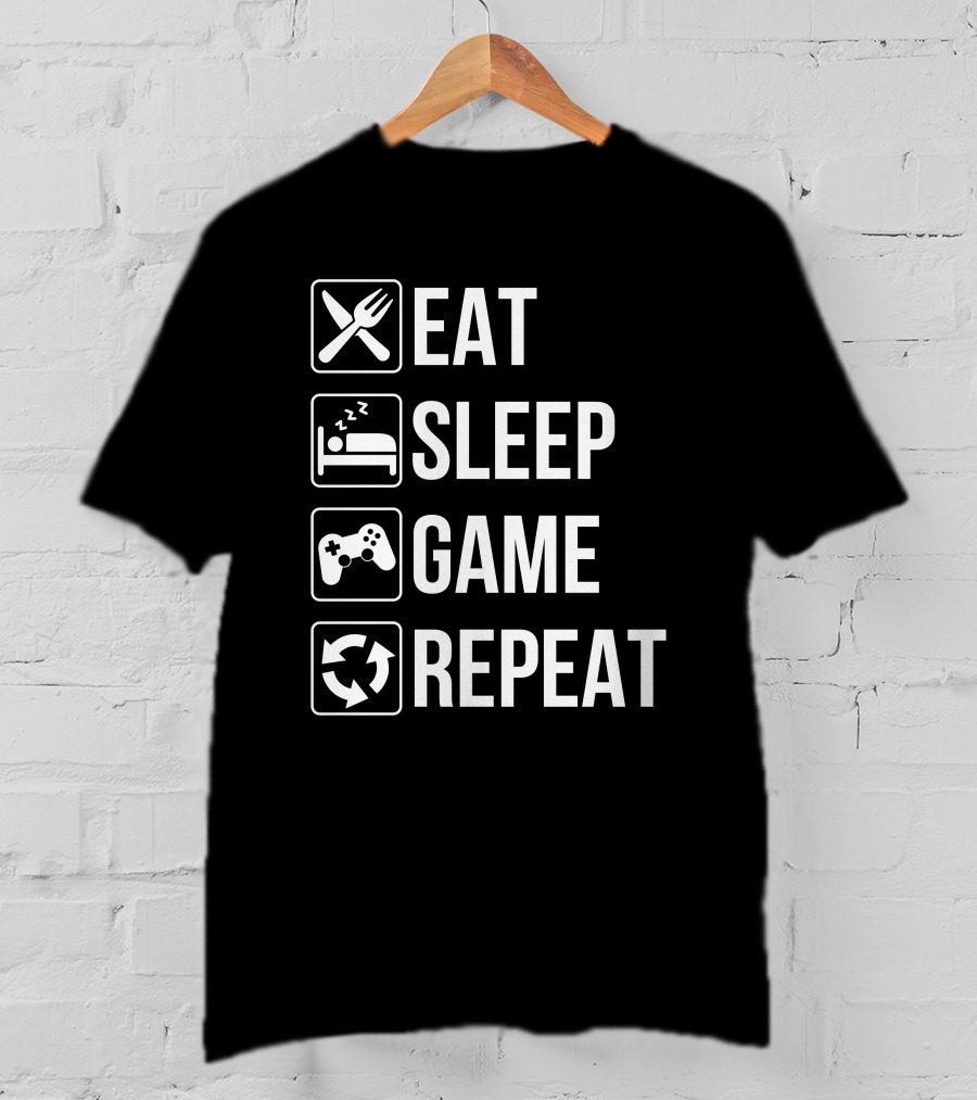Eat Sleep Game Repeat Spooky Sweets T-Shirt
