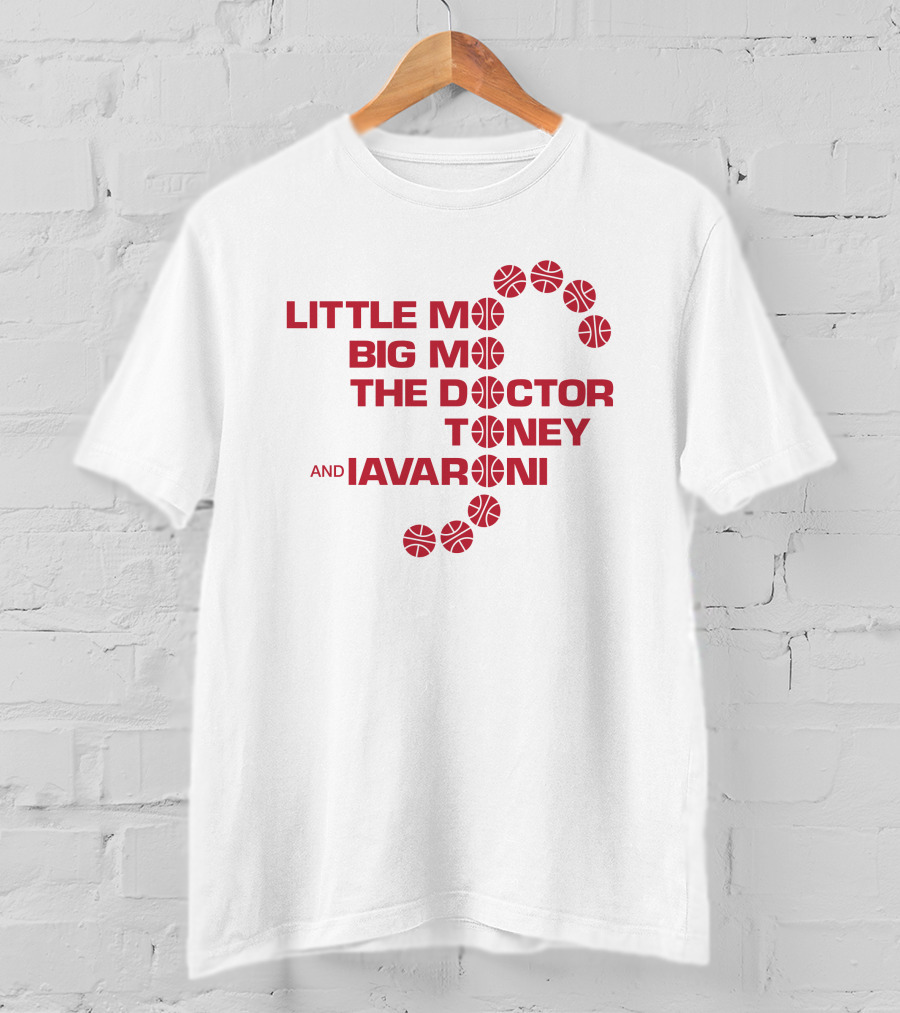 Little Mo Big Mo The Doctor Toney Iavaroni Basketball Chicabulls 1983 Sixers Staring Five T-Shirt