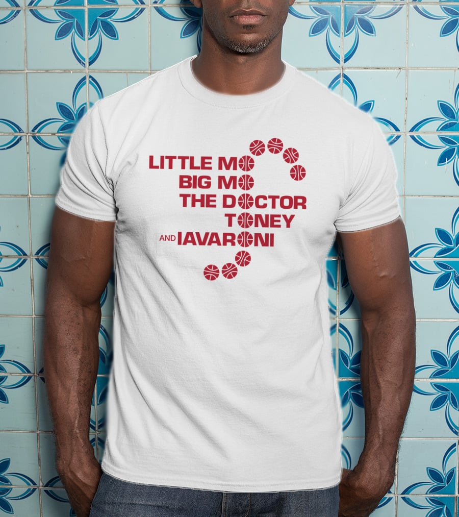 Little Mo Big Mo The Doctor Toney Iavaroni Basketball Chicabulls 1983 Sixers Staring Five T-Shirt