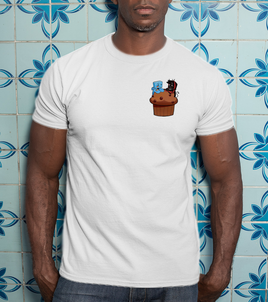 Skeppy And BadBoyHalo Muffin Character Illustration Merch T-Shirt