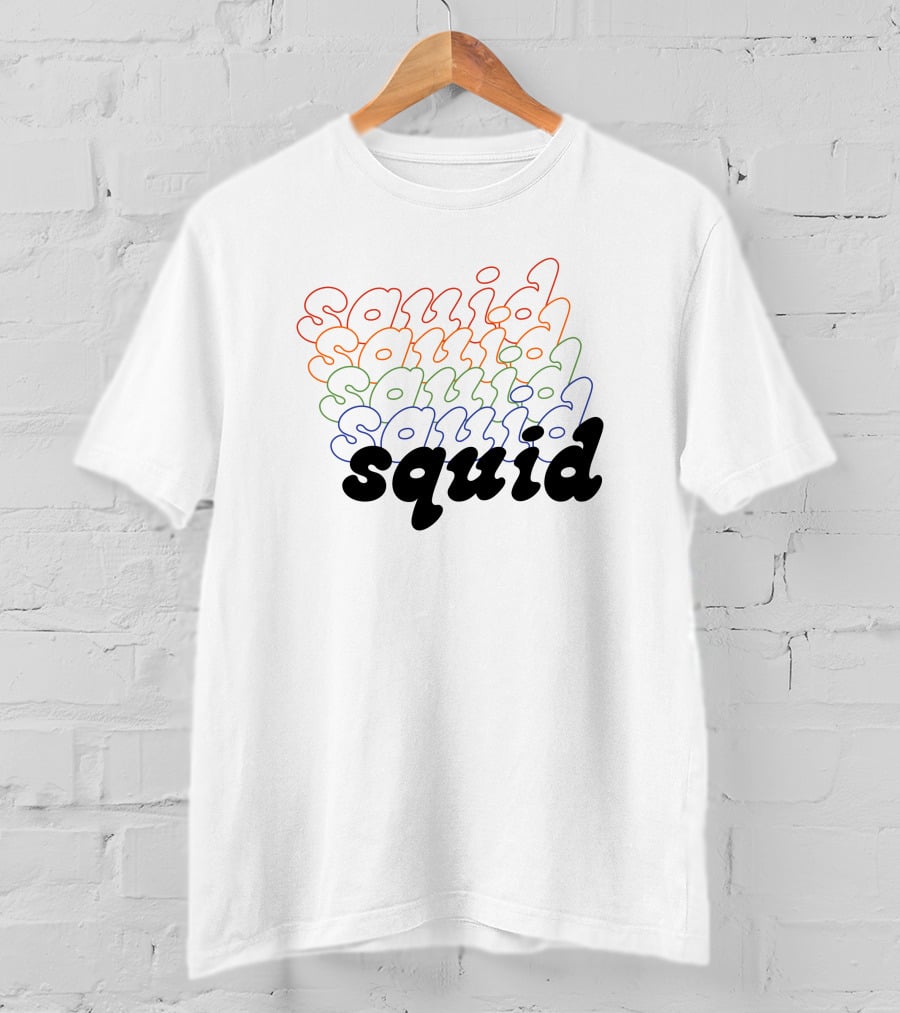 Squidbanduk Raissa Pardini Multicolor Squid Text T-Shirt