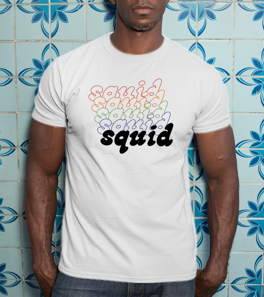 Squidbanduk Raissa Pardini Multicolor Squid Text T-Shirt