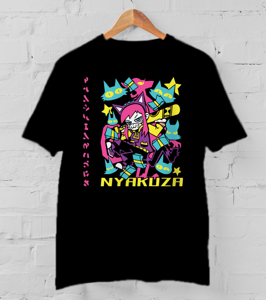 Fangamer Nyakuza Metro Cat Gang Neon Aesthetic T-Shirt