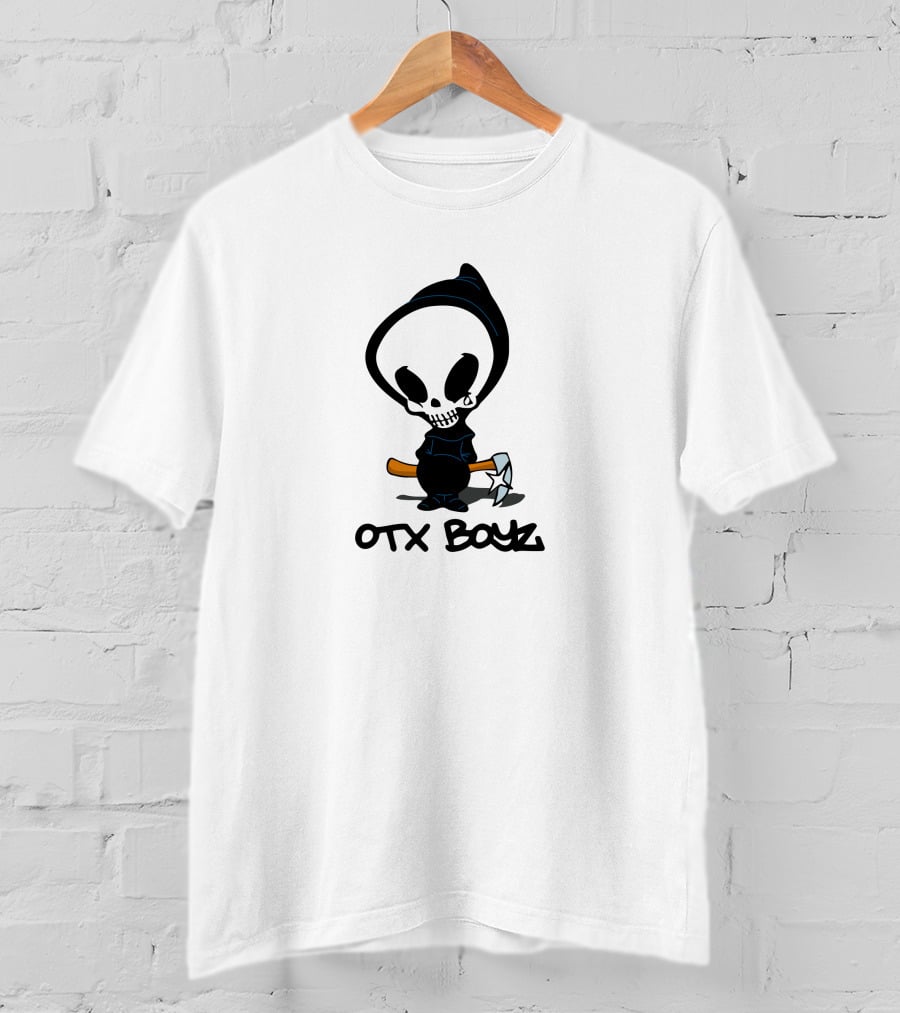 Ohgeesy Merch Geezyworld Death OTX Boyz Grim Reaper Cartoon T-Shirt