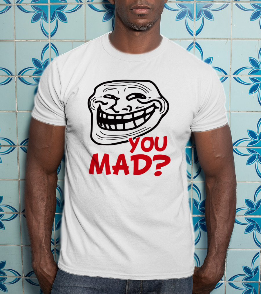 Zahee Troll Face You Mad? Iconic Meme Expression T-Shirt