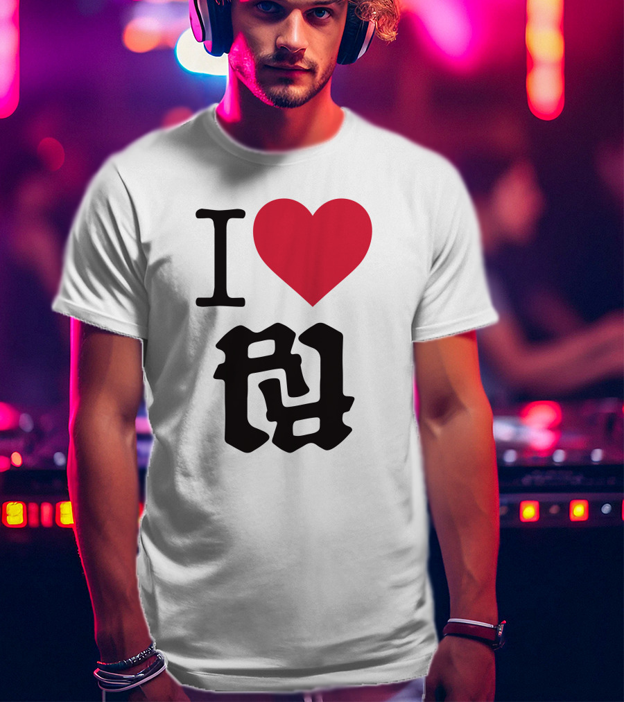 Kankan I Love RR Kanji Heart T-Shirt