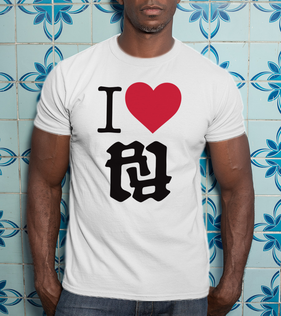 Kankan I Love RR Kanji Heart T-Shirt