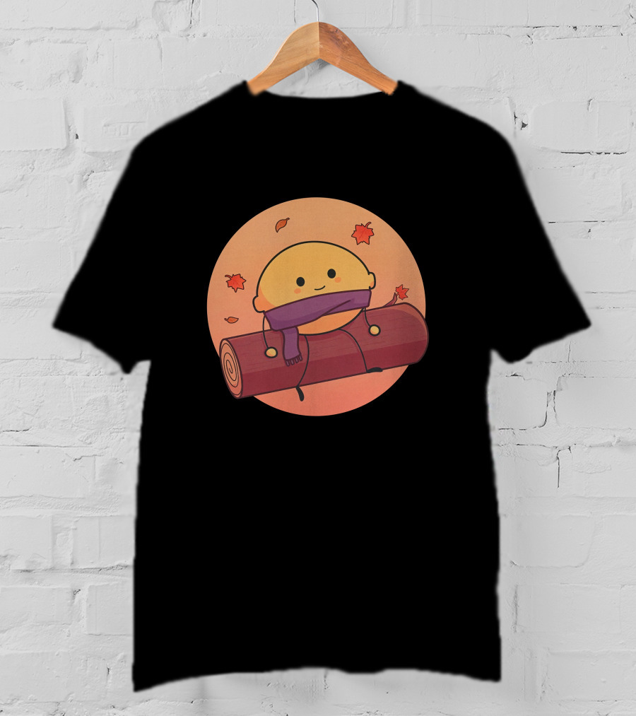 Drops By Ponk Merch Lemon Fall Leaves Cozy Autumn Logs T-Shirt
