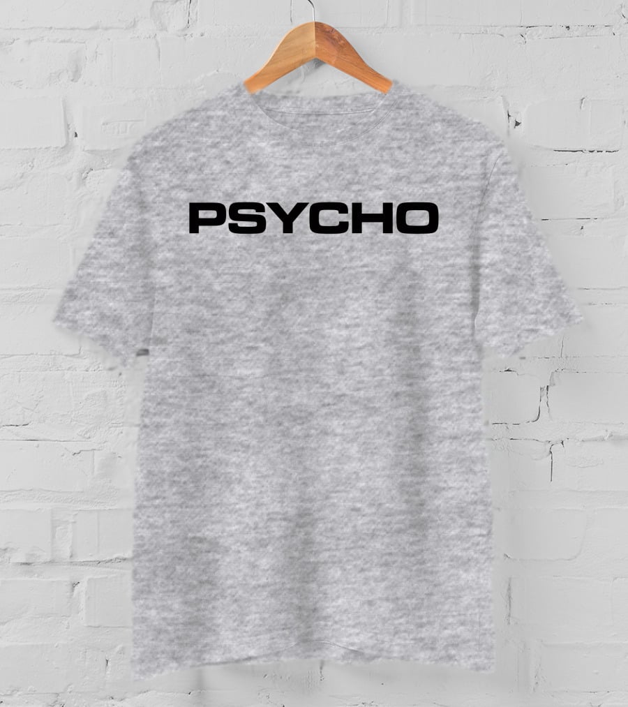 Lifewithj0se Psycho Bold Black Text On Gray Background T-Shirt