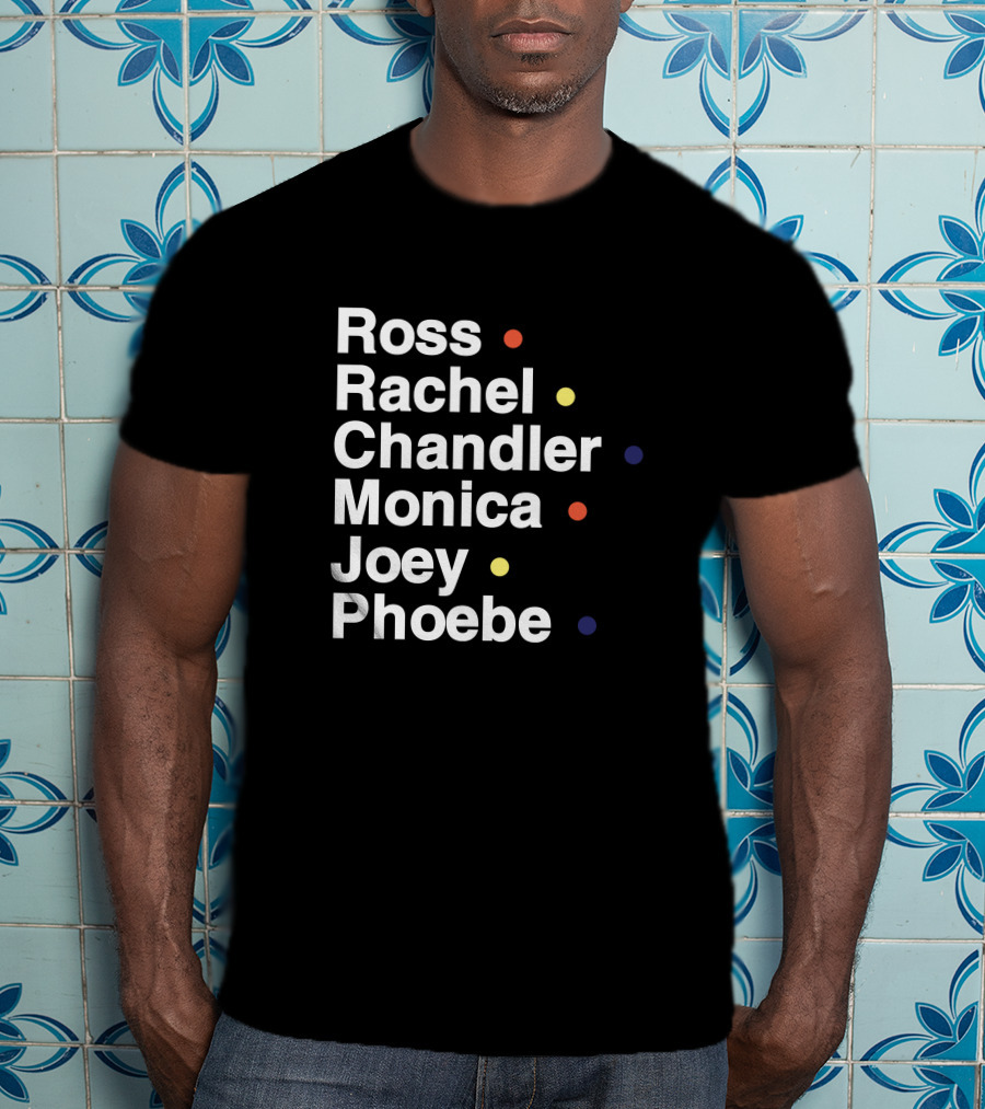 Ross Rachel Chandler Monica Joey Phoebe BR Football F.R.I.E.N.D.S T-Shirt