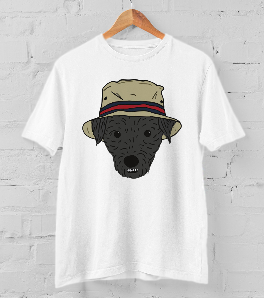 GoneFishingMerch Mortimer And Whitehouse Gone Fishing Dog In Bucket Hat T-Shirt